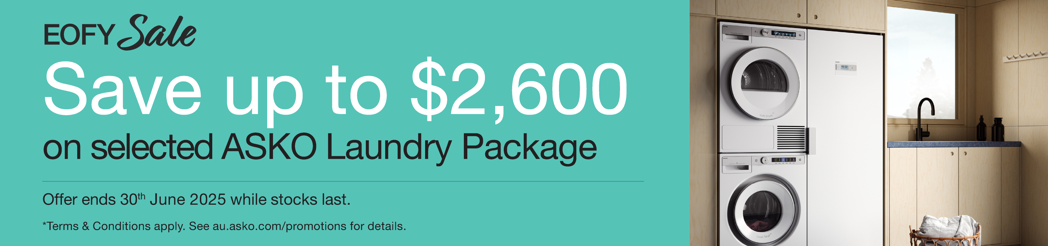 Save Up To $2,600 On Selected ASKO Laundry Packages