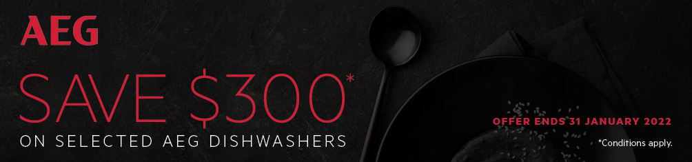 Save $300 on selected AEG Dishwashers