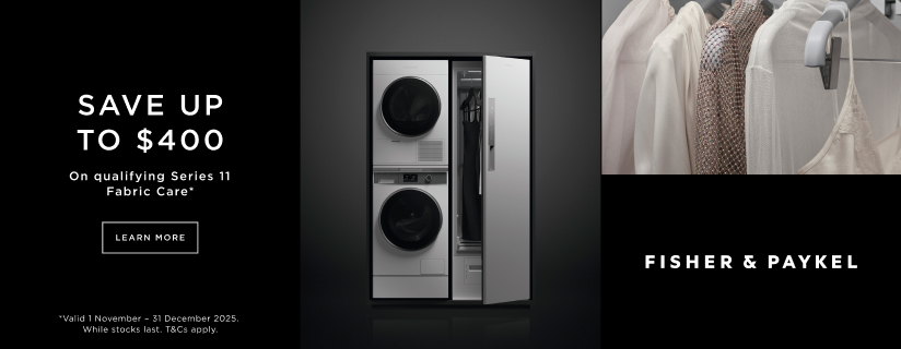 Save up to $400 on Fisher & Paykel Series 11 Laundry