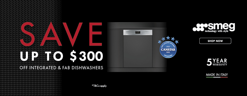 Save Up To $300 On Selected SMEG Integrated & FAB Dishwashers