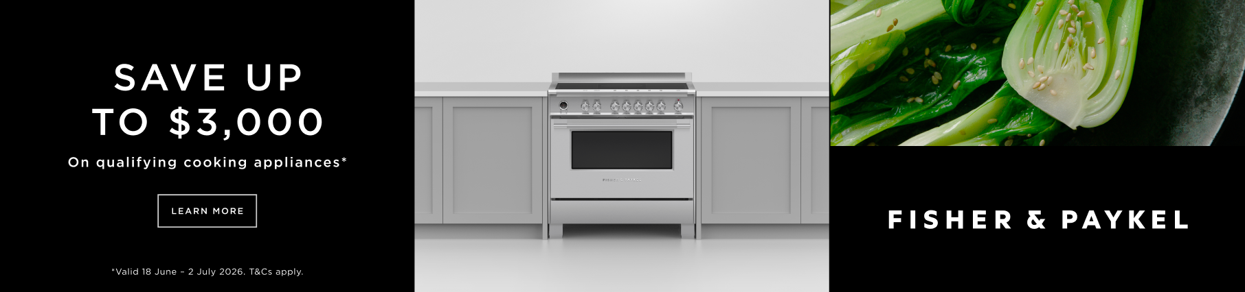 Save Up To $3,000 On Selected Fisher & Paykel Cooking Appliances