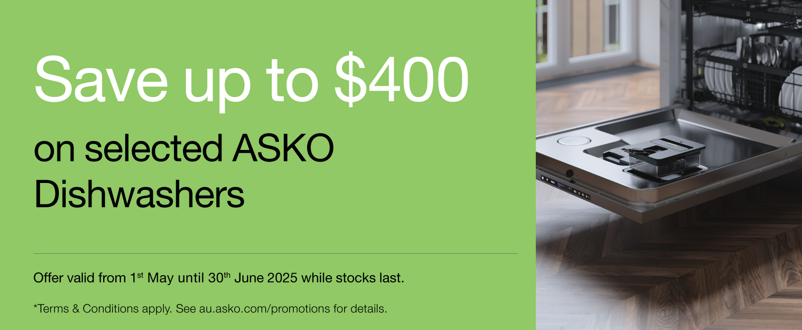 Save Up To $400 On Selected ASKO Dishwashers at Retravision