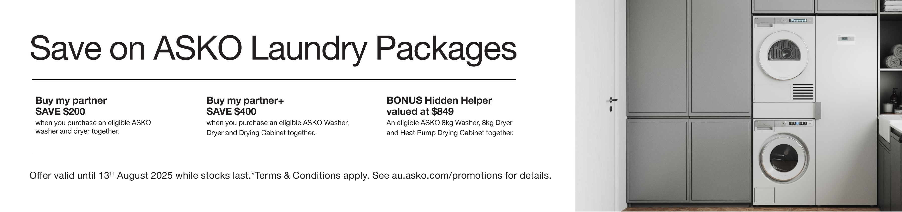 Save Up To $400 On Selected ASKO Laundry Packages