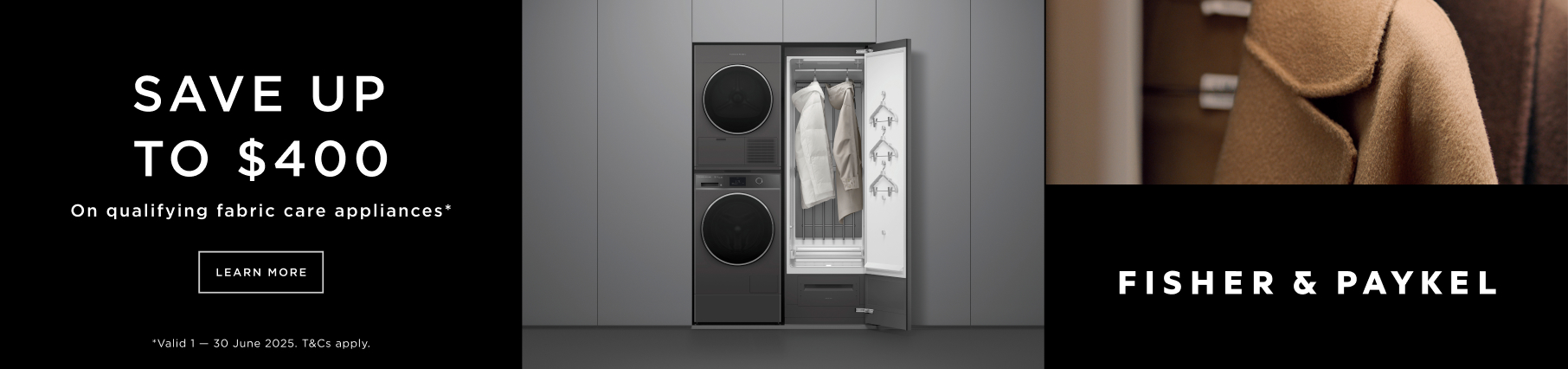 Save Up To $400 On Selected Fisher & Paykel Fabric Care Appliances