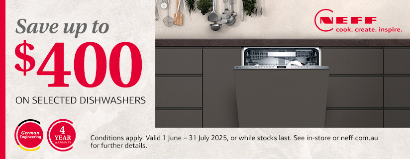Save Up To $400 On Selected NEFF Dishwashers