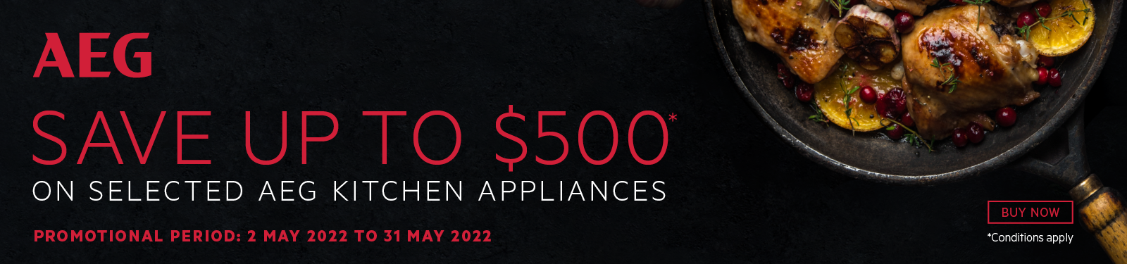 Save up to $500 on selected AEG Kitchen Appliances