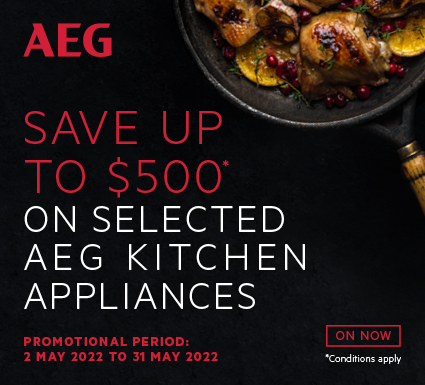 Save up to $500 on selected AEG Kitchen Appliances at Retravision