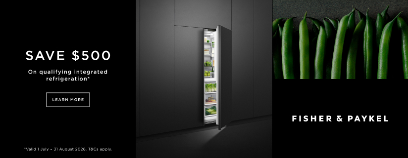 Save $500 on Fisher & Paykel Integrated Refrigeration at Retravision