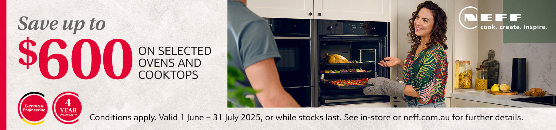 Save Up To $600 On Selected Neff Ovens, Cooktops & Companion Appliances