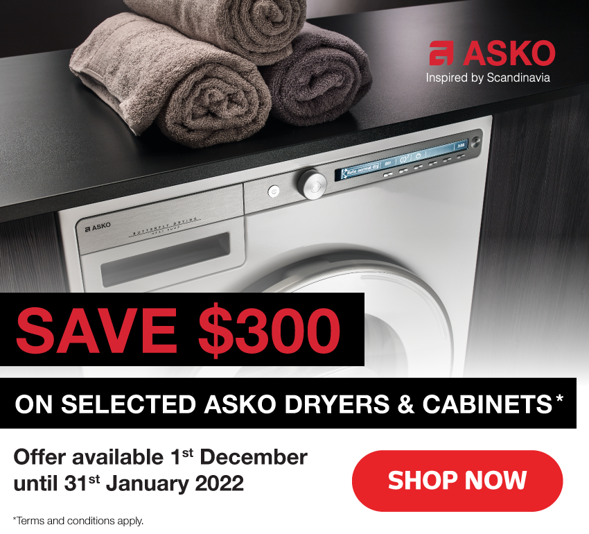Save $300 On Selected Asko Dryers & Drying Cabinets