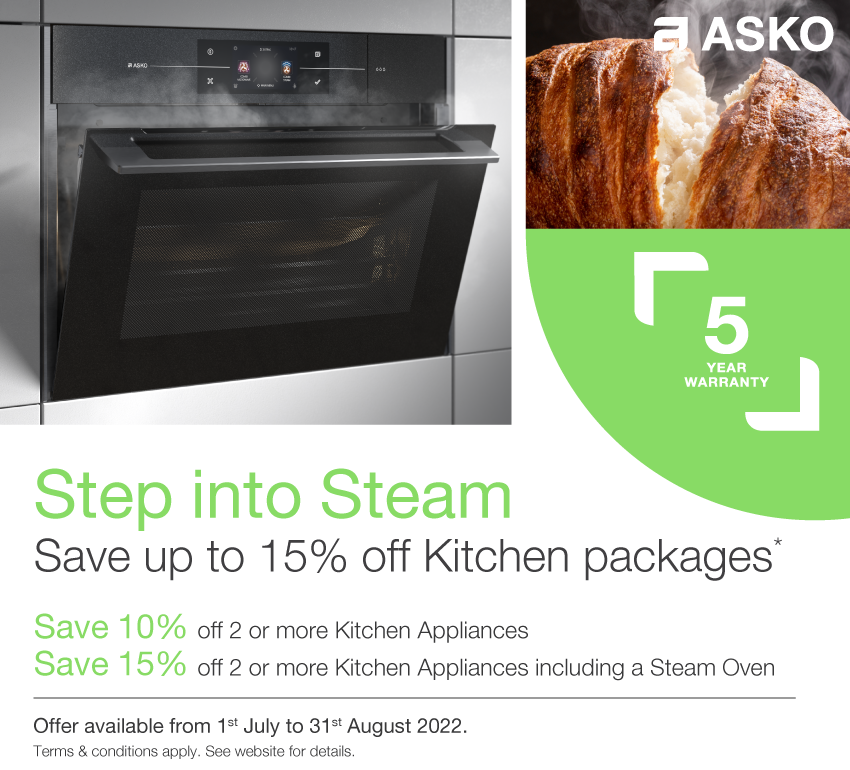 Step into Steam! Save up to 15% off Asko Kitchen packages