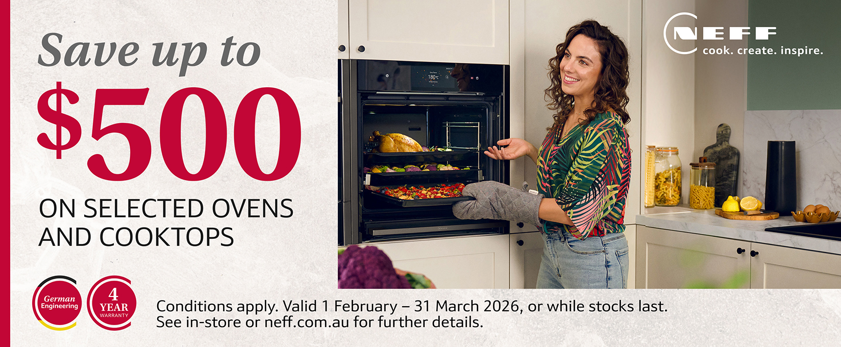 Save Up To $500 On Select NEFF Ovens & Cooktops at Retravision
