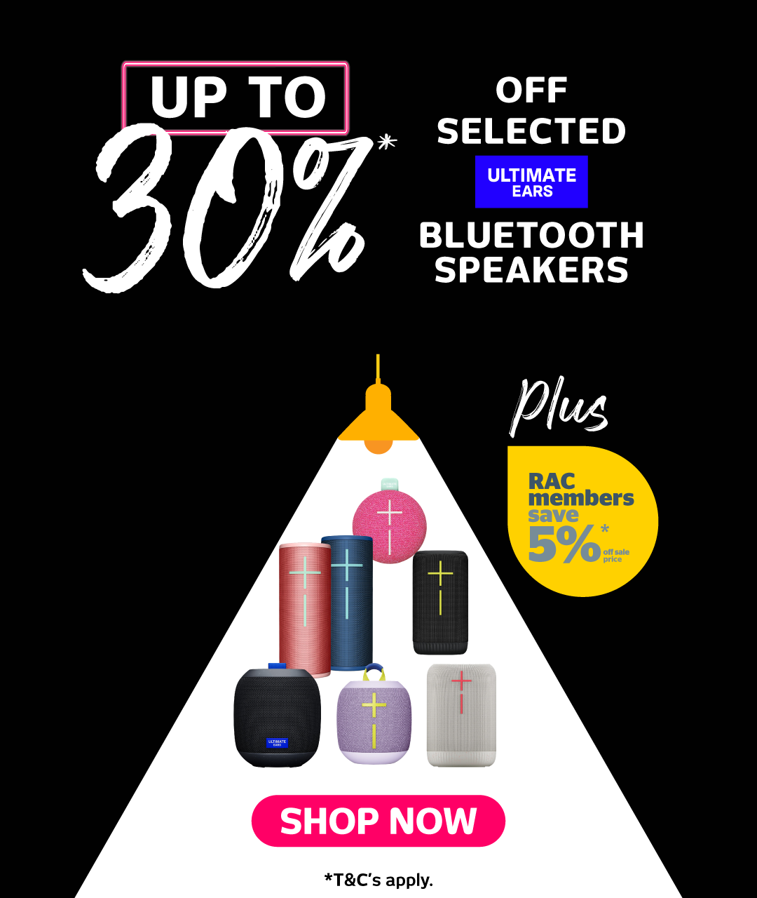 Huge Savings On Selected UE Bluetooth Speakers