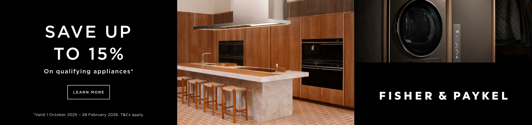 Save Up To 15% On Selected Fisher & Paykel Appliance Packages