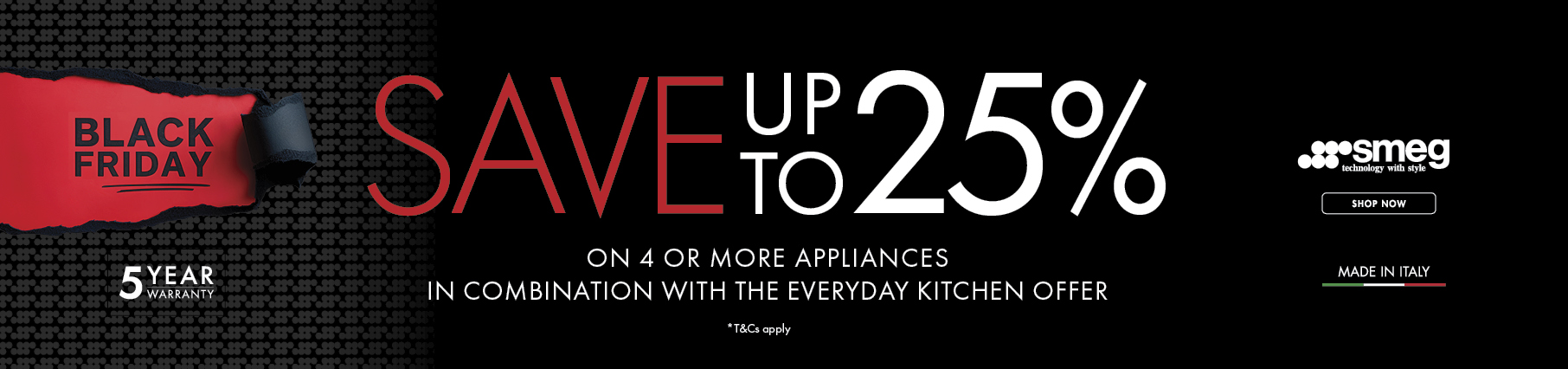 Save Up To 25% Across Selected Smeg Appliances