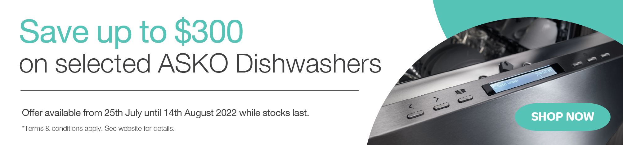 Save Up To $300 On Selected ASKO Dishwashers