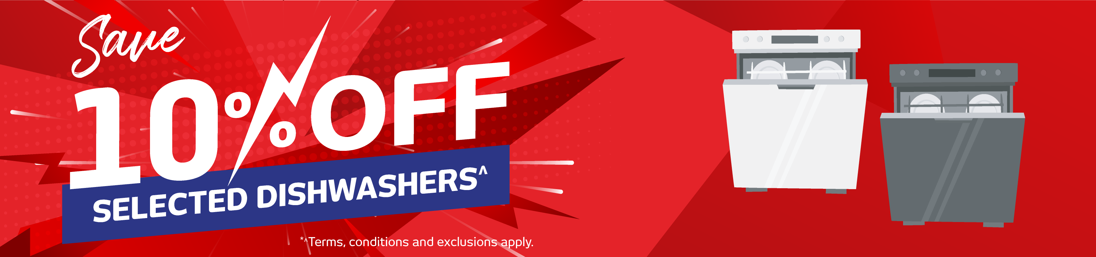 Save 10% Off Selected Dishwashers