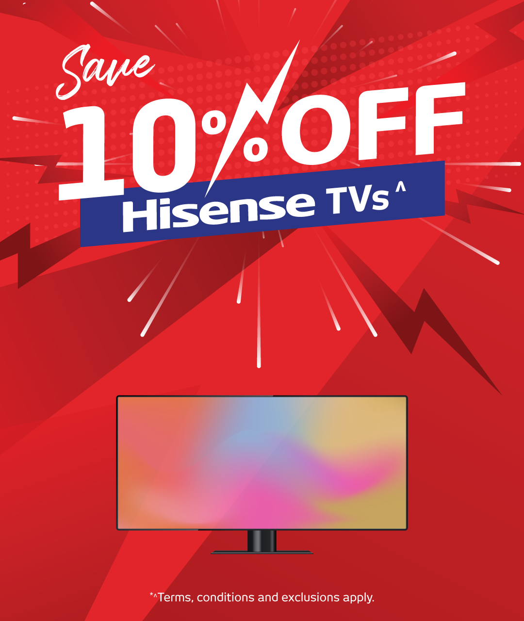 Save 10% Off Hisense TVs