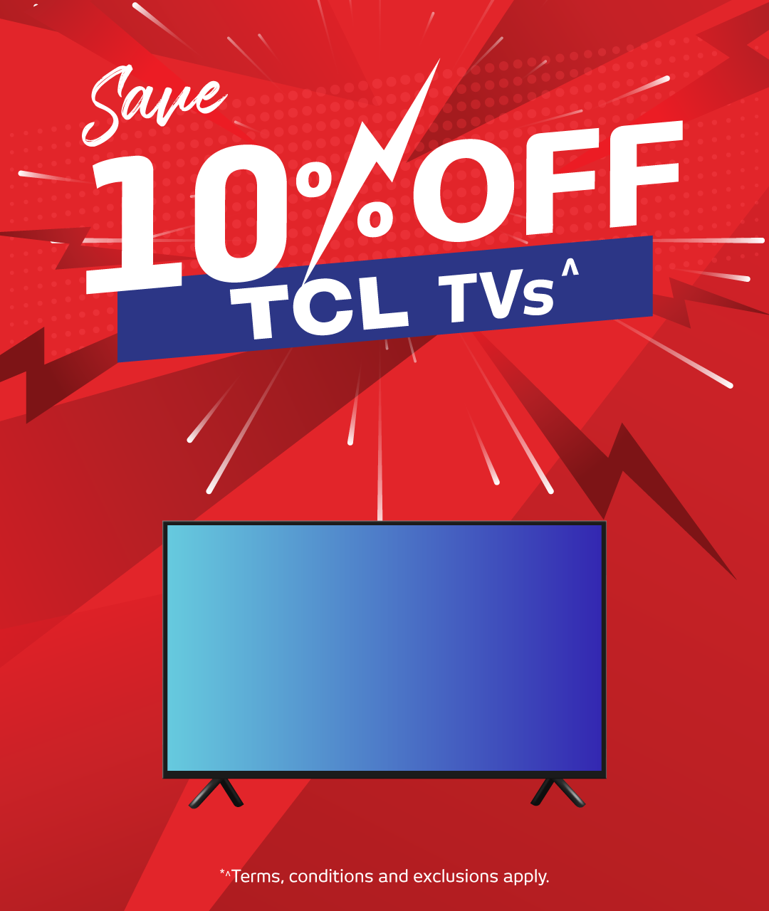Save 10% Off TCL TVs