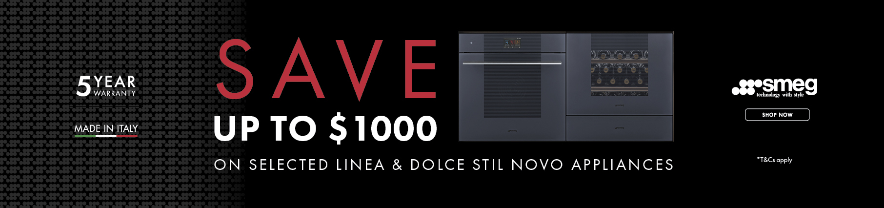 Save Up To $1000 On Selected Smeg Linea & Dolce Stil Novo Appliances