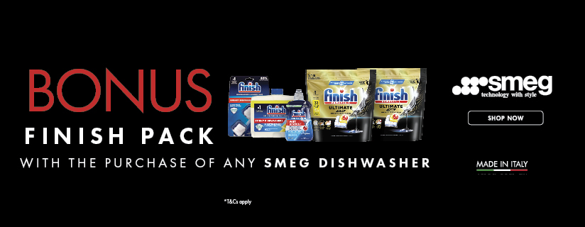 Bonus Finish Dishwashing Pack With Selected Smeg Dishwashers