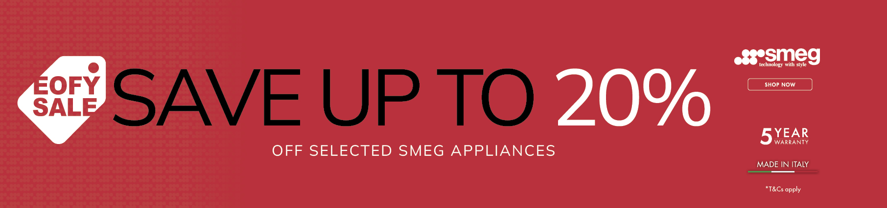 Save Up To 20% On Selected Smeg Appliances