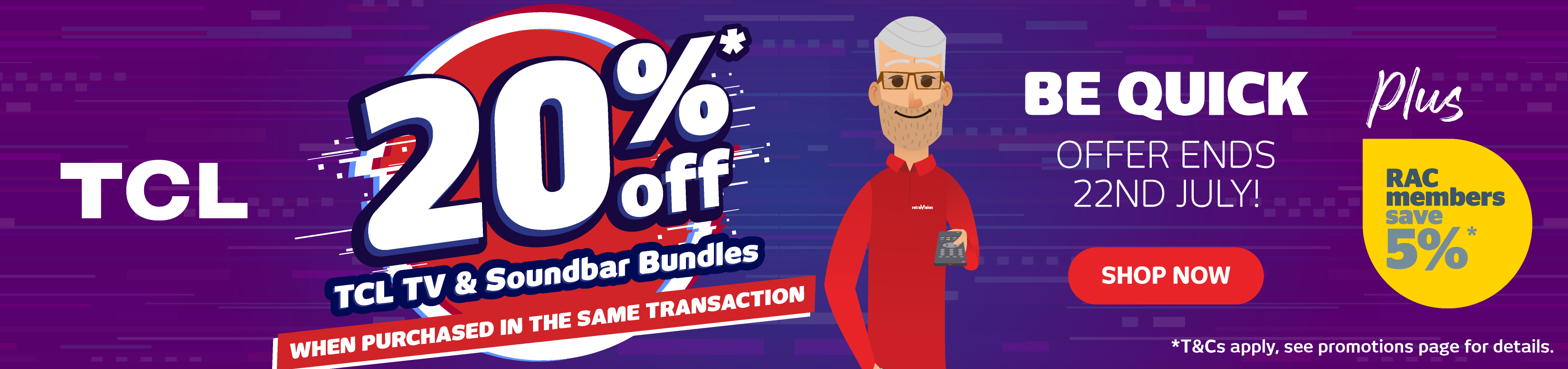 20% Off Selected 2026 Mini LED TCL TV And Soundbar Bundles
