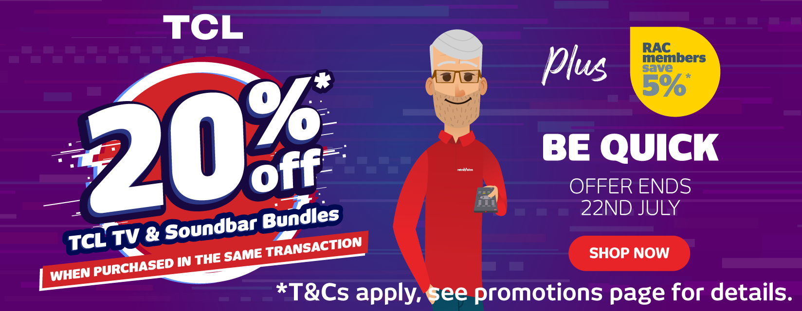 20% Off Selected 2026 Mini LED TCL TV And Soundbar Bundles at Retravision