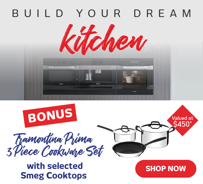Top End Kitchen Catalogue - Bonus Tramontina Prima 3 Piece Cookware Set