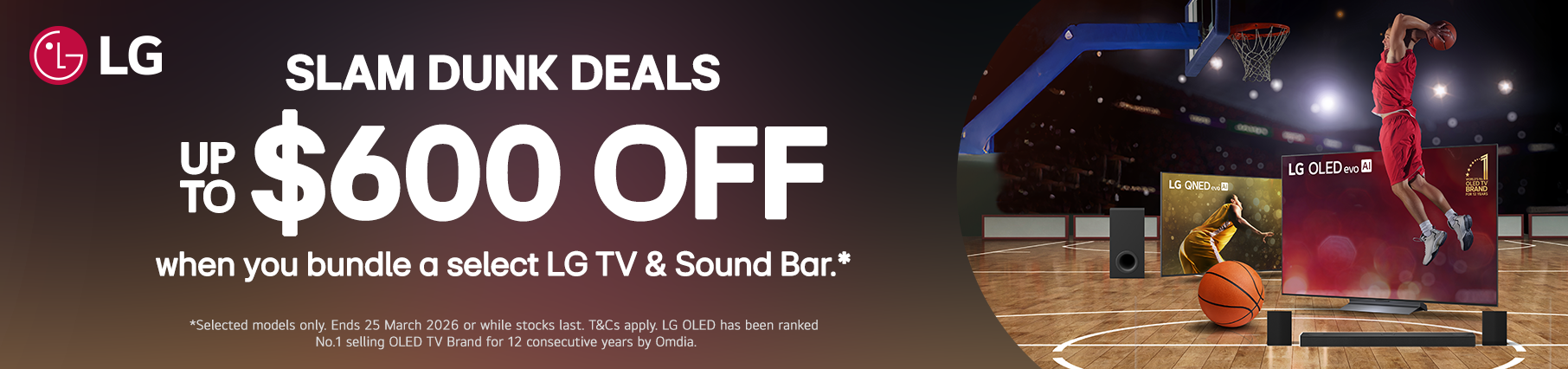 Up to $600 off LG TV & Soundbar Bundles
