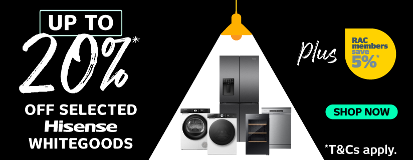 Up to 20% Off Selected Hisense Whitegoods