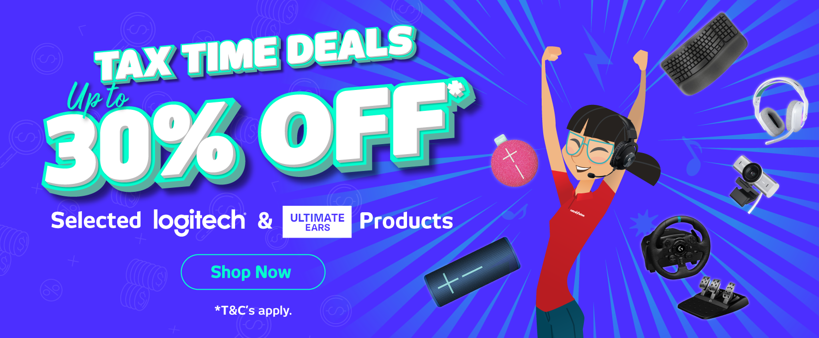 Up To 30% Off Selected Logitech ​& UE ​P​roducts at Retravision