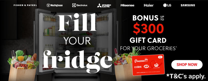 Receive a Bonus Grocery Gift Card up to $300 With Selected Refrigeration at Retravision