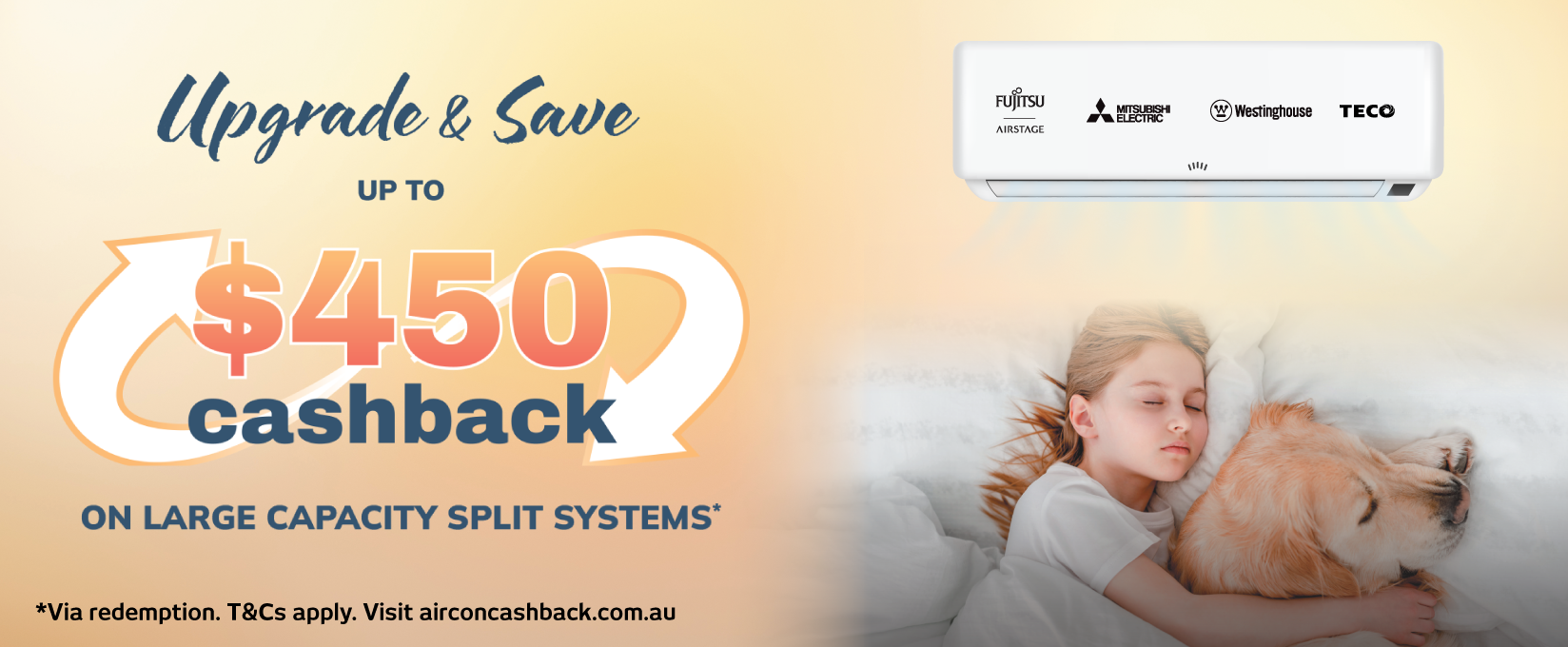 Up To $450 Cashback On Large Capacity Split Systems at Retravision