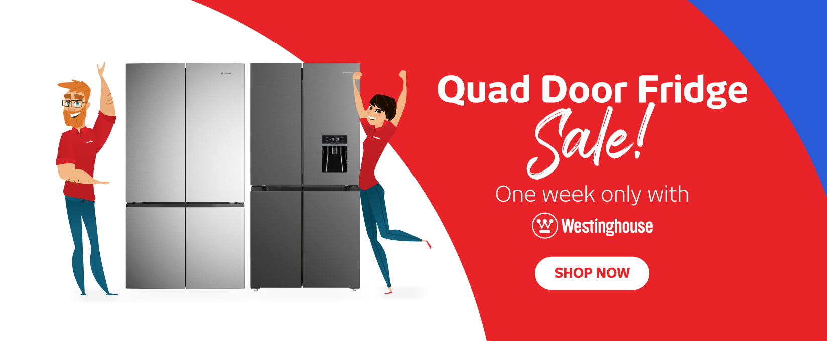Save On Westinghouse Quad Door Fridges at Retravision