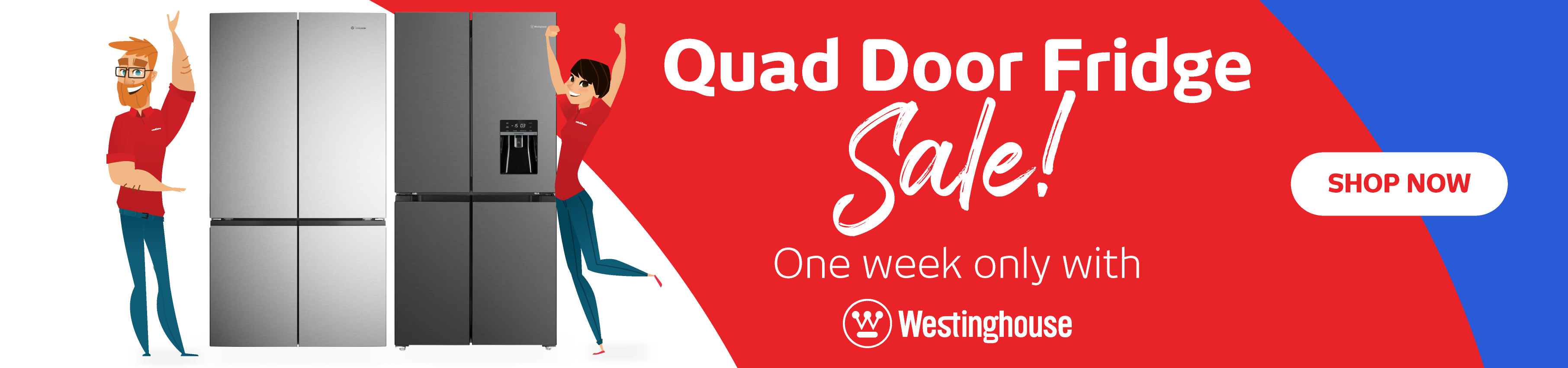 Save On Westinghouse Quad Door Fridges