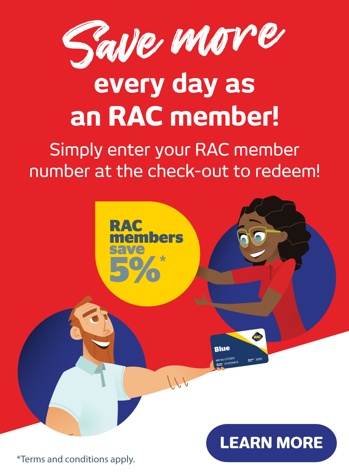 RAC Member? Save an extra 5%* every day - Retravision