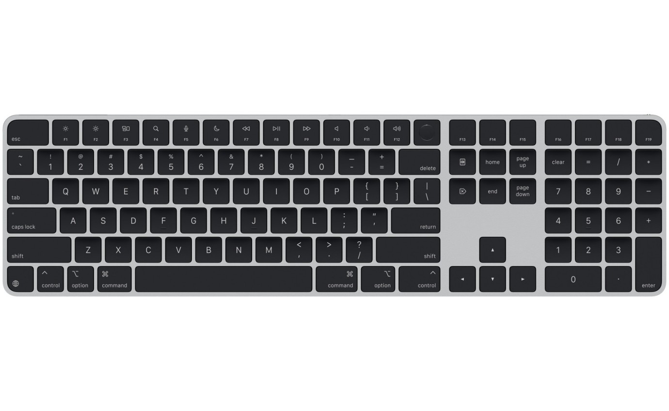 Apple Magic Keyboard with Touch ID and Numeric Keypad for Mac Models with Silicon (Black) MXK83ZAA