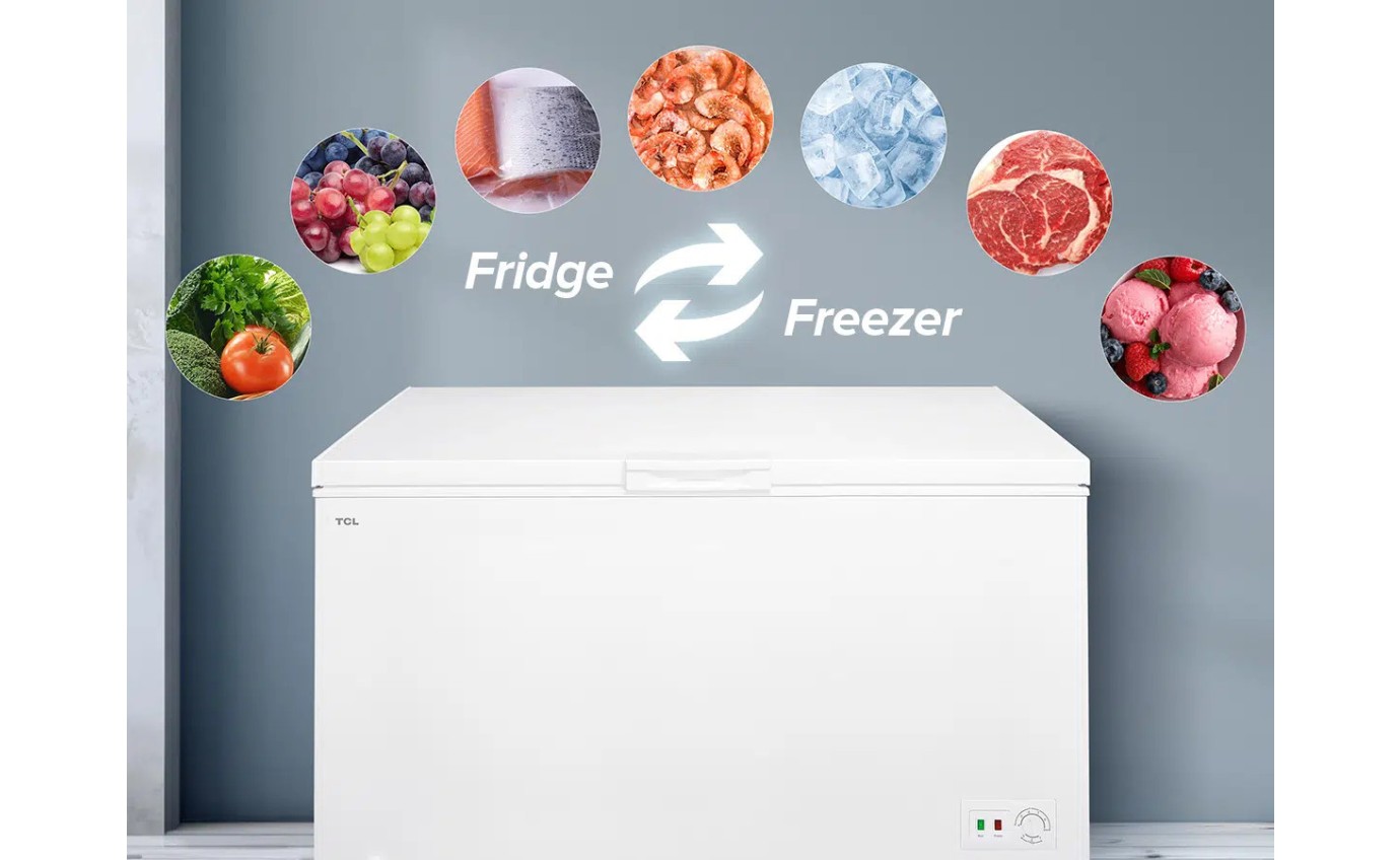 TCL 371L Hybrid Chest Freezer (White) F380CFW