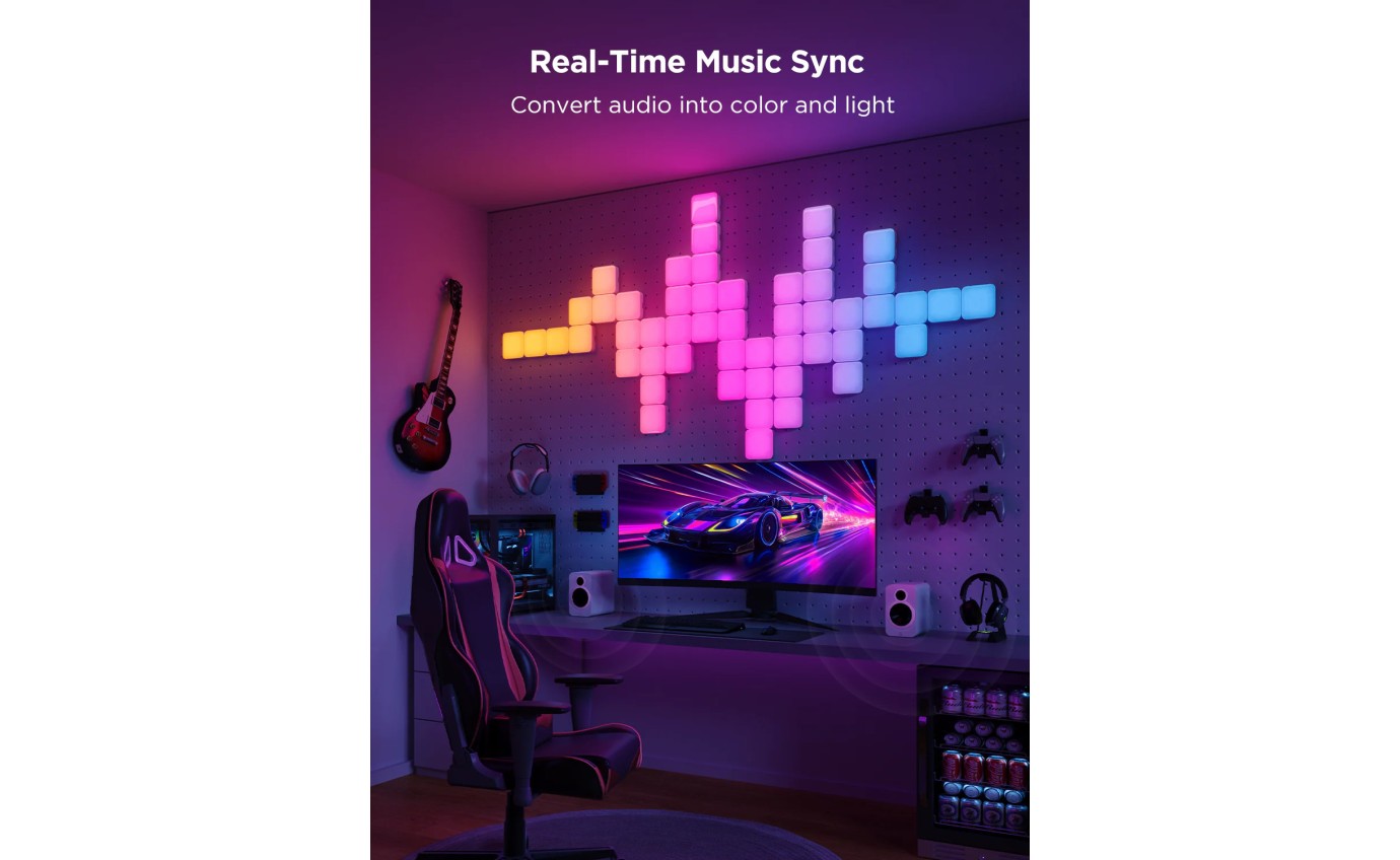 Govee RGBIC Mini Panel Light Kit Smart Wall Panels (10 Pack) H8069E01