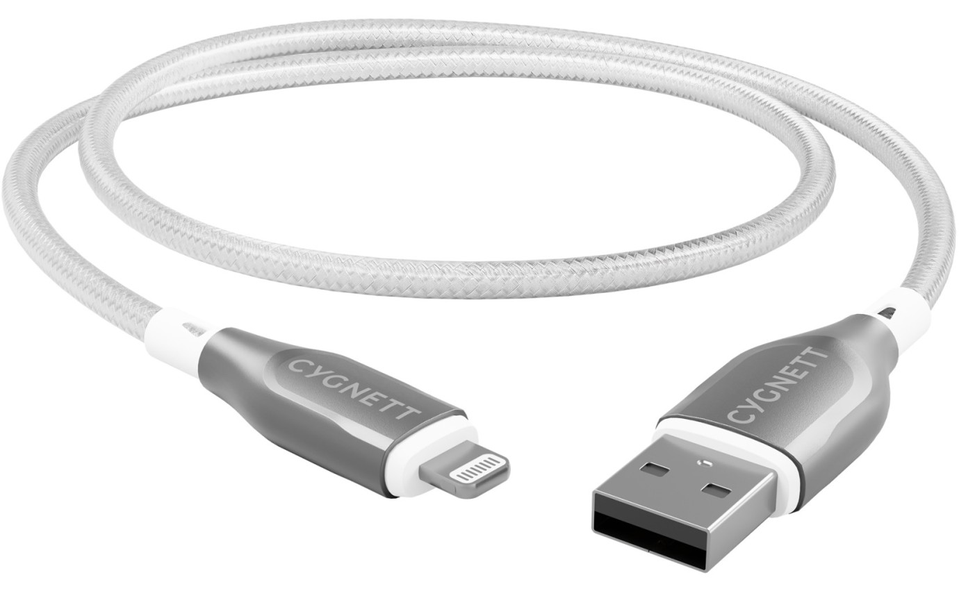 Cygnett Armoured Lightning to USB-A Cable 1m (White) 11901317427