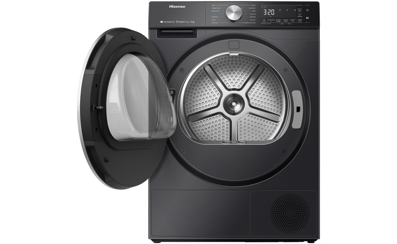 Hisense 9kg Series 7 Heat Pump Dryer (Charcoal Black) HDF7S90HB