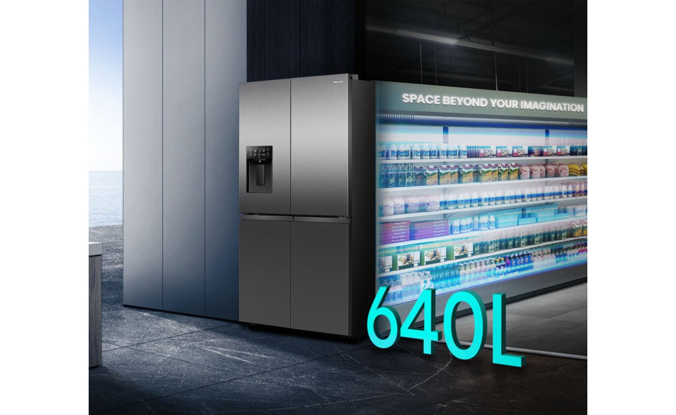 Hisense 640L PureFlex French Door Fridge (Dark Stainless Steel) HRCD640TBW