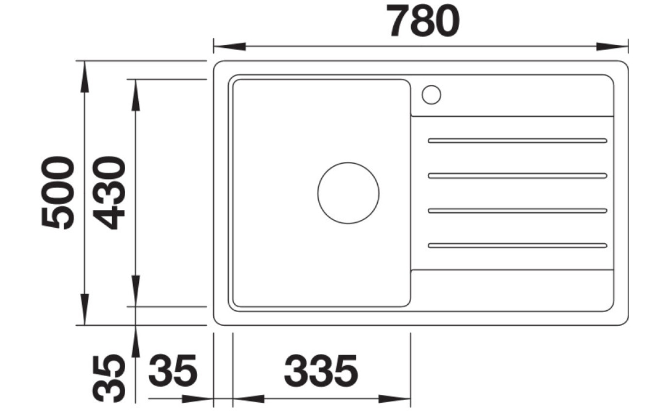 Blanco LEGRA 45S Classic Sink (Black) LEGRA45SLB