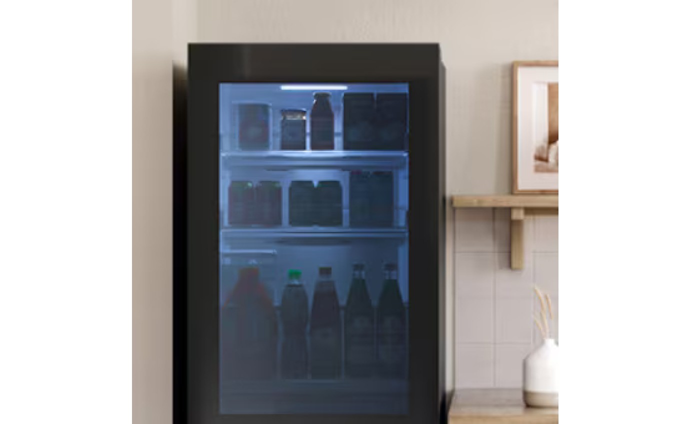 LG 340L Instaview Bottom Mount Fridge (Matte Black) GBV300MBL
