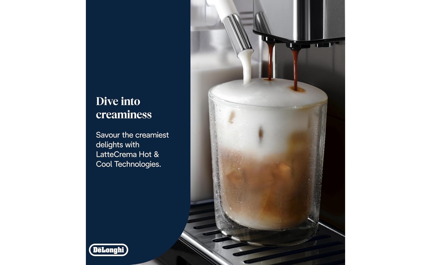 DeLonghi PrimaDonna Aromatic Fully Automatic Coffee Machine (Titanium) ECAM63075TM