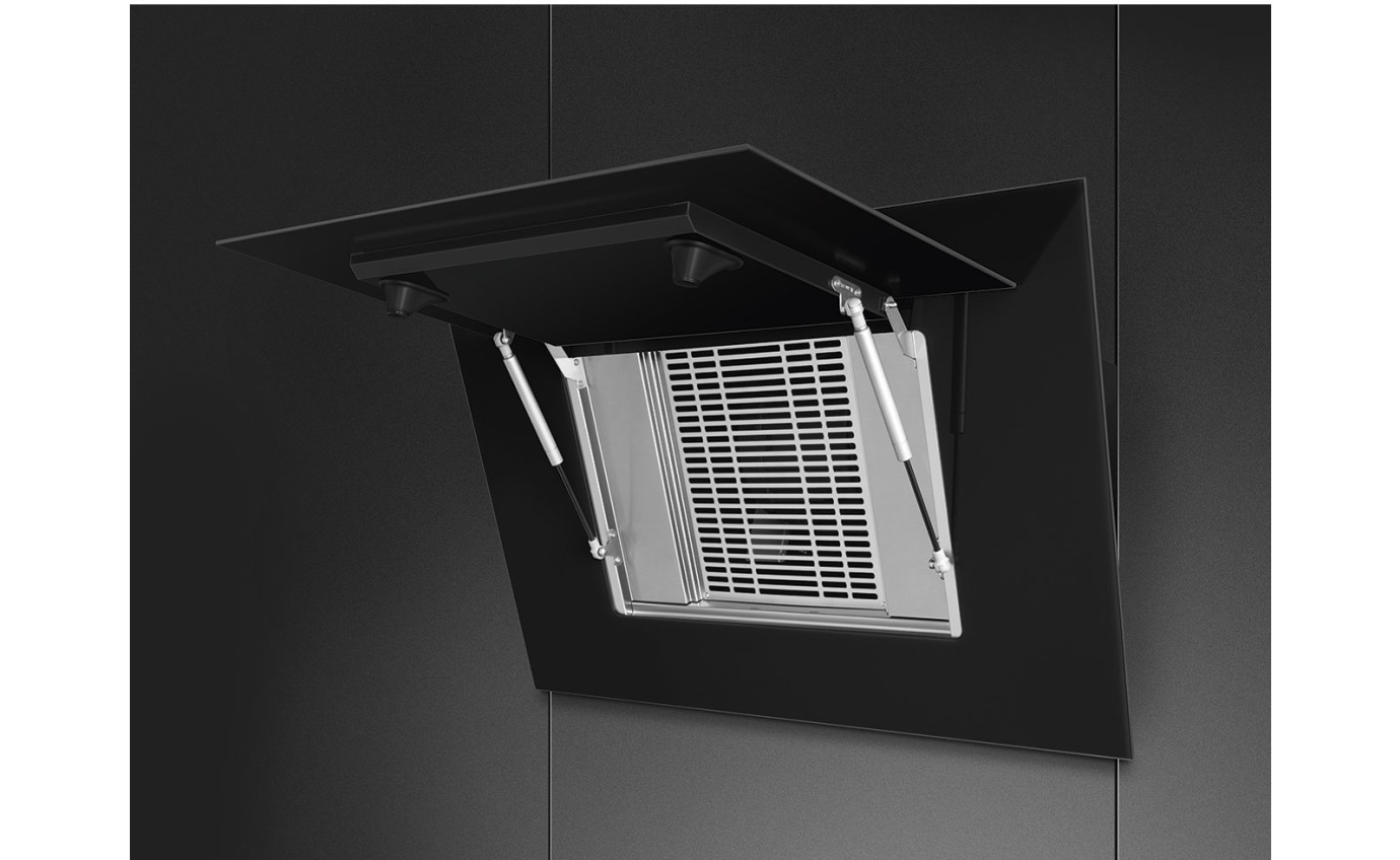 Smeg 90cm Linea Vertical Rangehood (Midnight Black) KV194B3