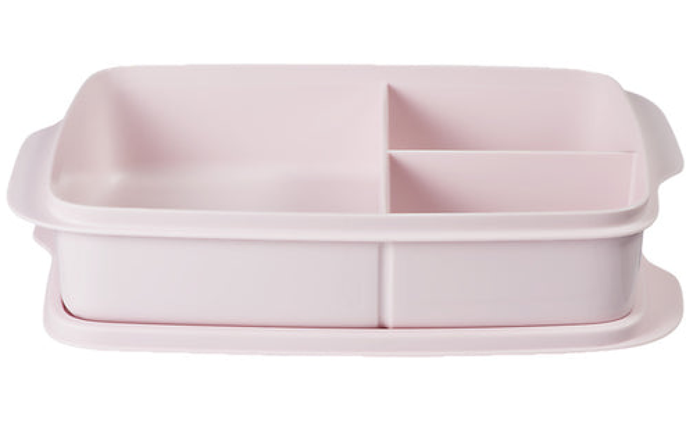 Tupperware Divided Rectangle Lunch Box 1L (Pink) TUPP0028