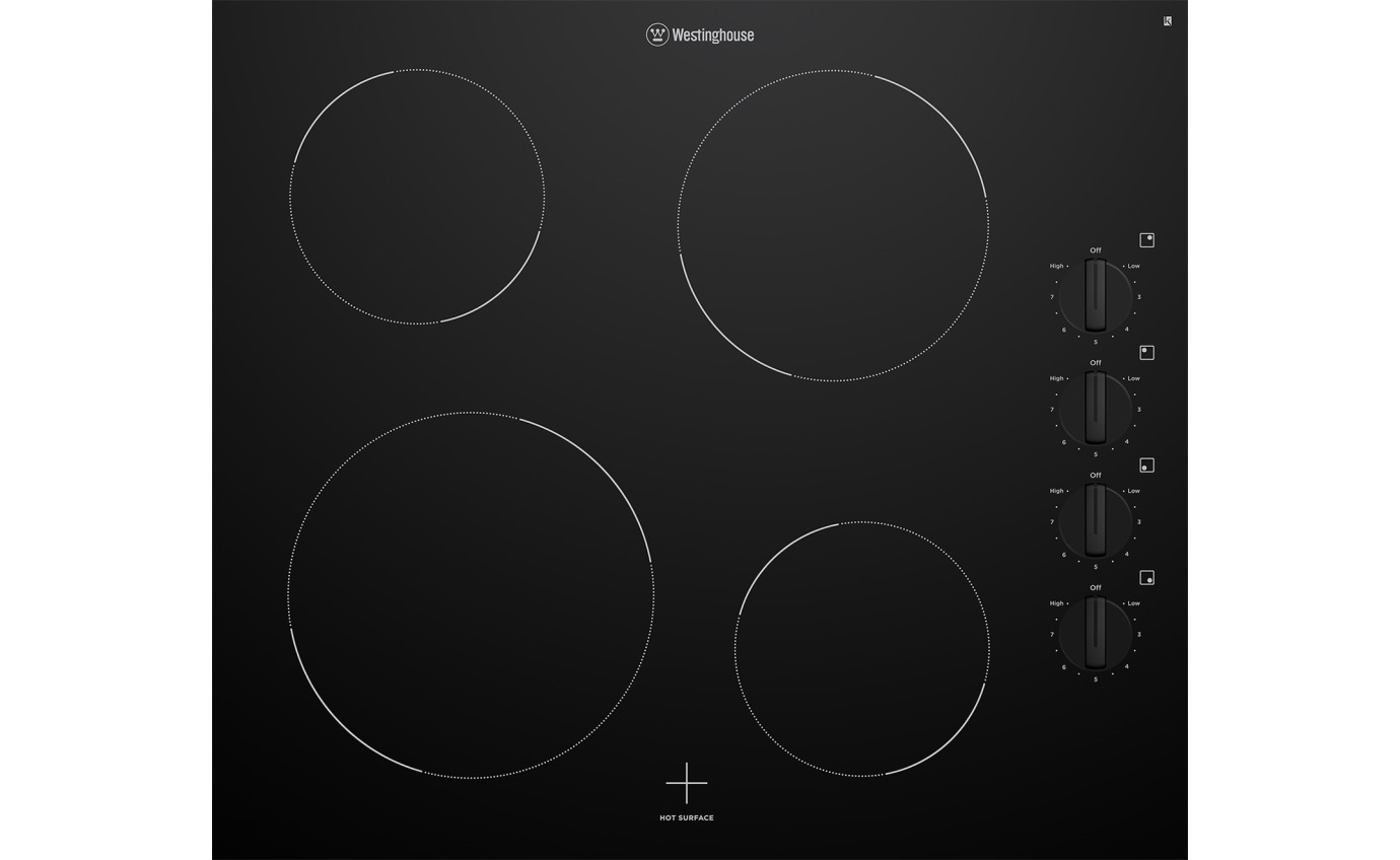 Westinghouse 60cm 4 Zone Ceramic Cooktop WHC642BC