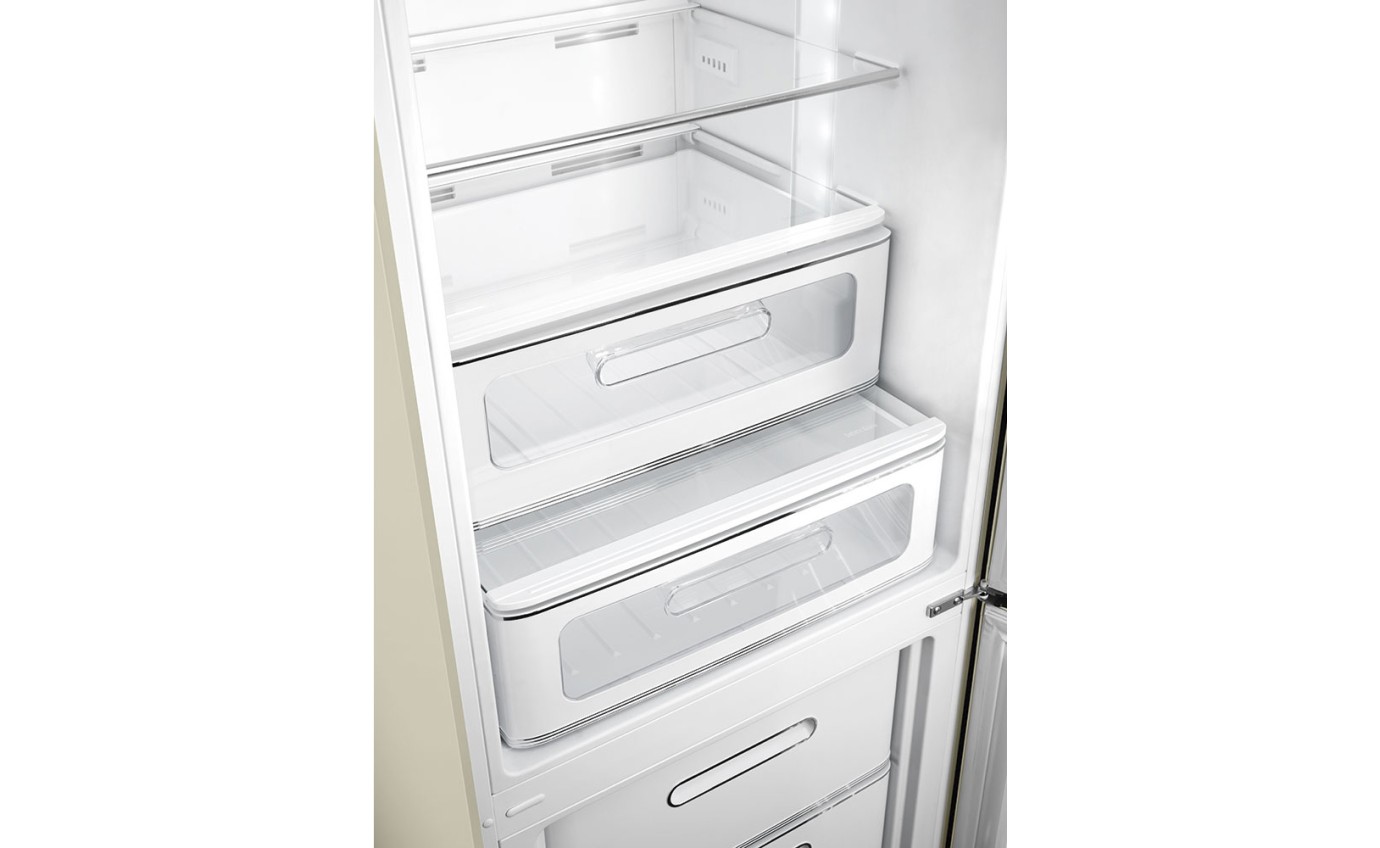 Smeg 331L 50s Style Retro Bottom Mount Fridge (Cream) FAB32RCR5AU